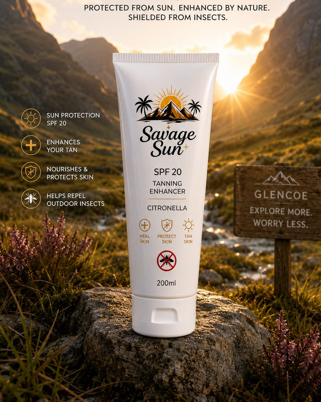 NEW Savage Sun (All In One) Tanning Enhancer (200ml Cream)